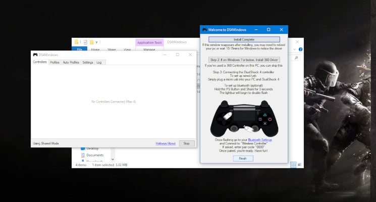 ps4 controller on pc windows 10