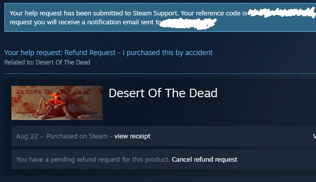 cancel a steam refund