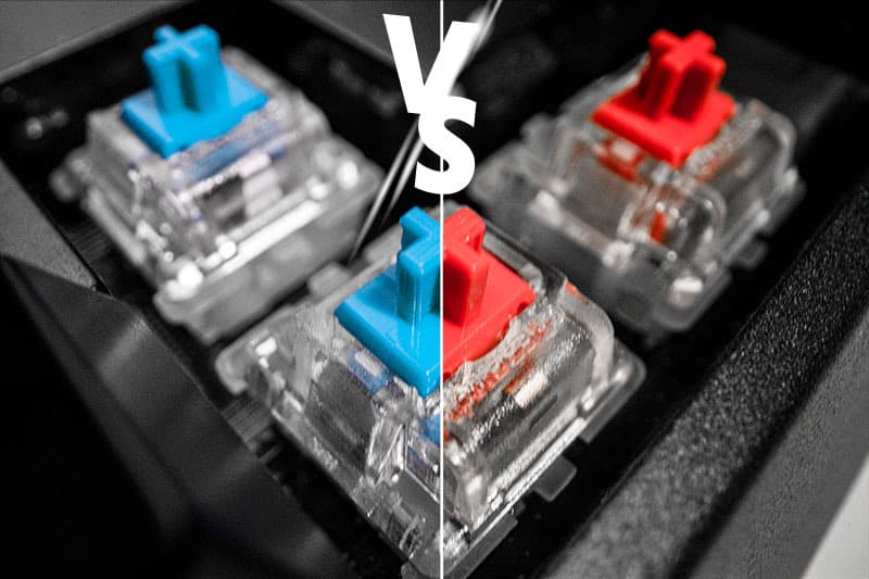 Cherry MX Blue switches vs Red: Which better for gaming? | WePC