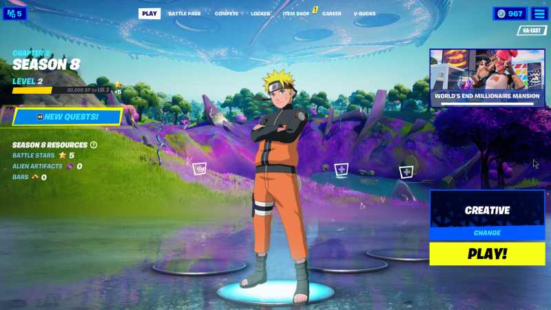 Fortnite' adds plenty of 'Naruto' content to the battle royale