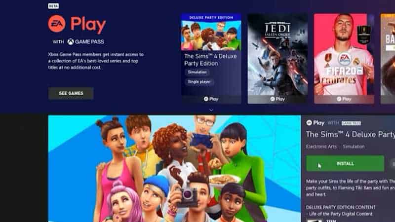 EA Play for Xbox Game Pass on PC requires EA app and linked EA