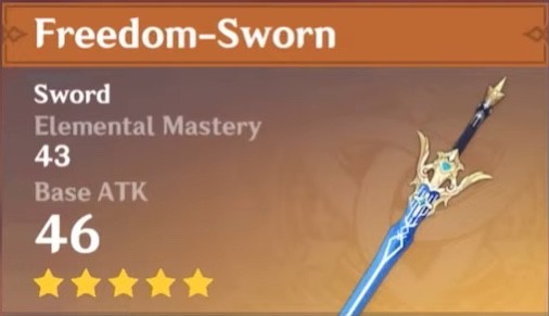 Freedom Sworn' in Genshin Impact: Stats, passive, suitable characters, and  other details revealed