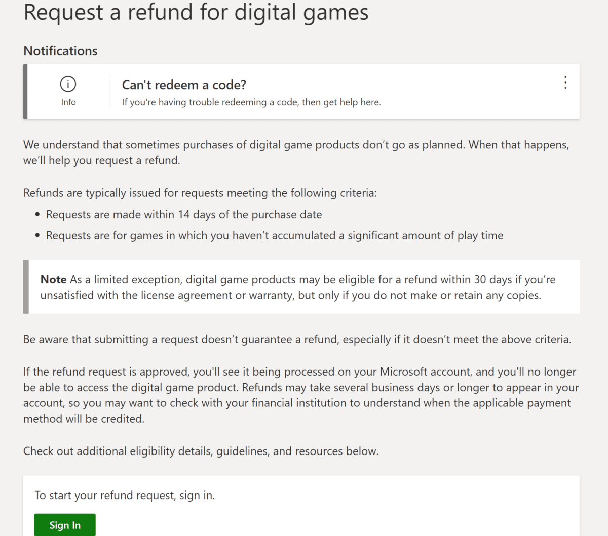 Digital Game Refunds 