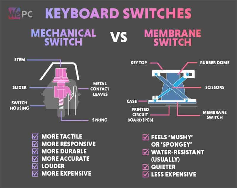 Cherry MX Blue switches vs Red: Which better for gaming? | WePC