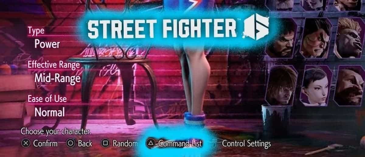 Street Fighter V - Cammy Move List 