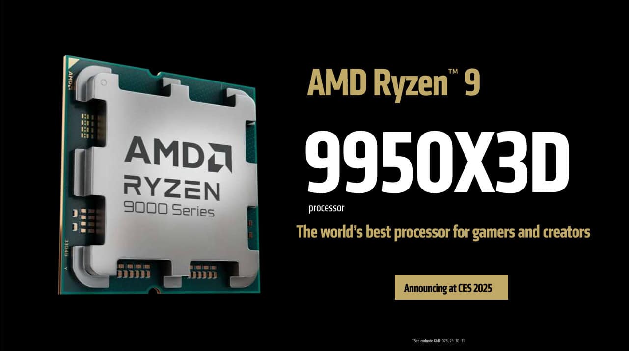 AMD Ryzen 9 9950X3D: A brand new flagship announed at CES, accessible in March